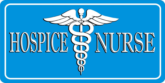 Hospice Nurse On Blue Photo License Plate