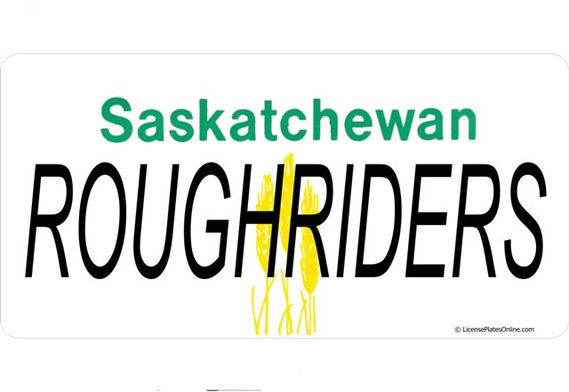 Saskatchewan Roughriders Photo License Plate