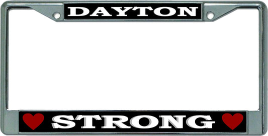 Dayton Strong Chrome License Plate Frame