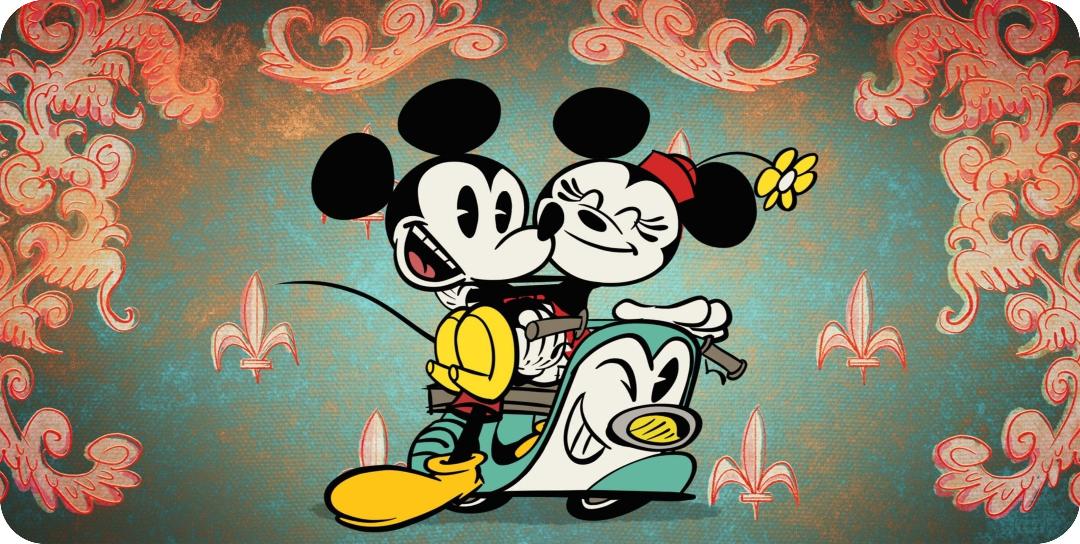 Classic Mickey And Minnie Mouse Photo License Plate