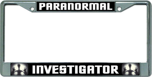 Paranormal Investigator Chrome License Plate Frame