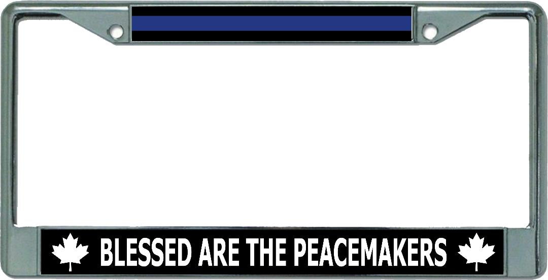 Thin Blue Line Canada Blessed Peacemakers Chrome Frame