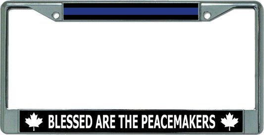 Thin Blue Line Canada Blessed Peacemakers Chrome Frame