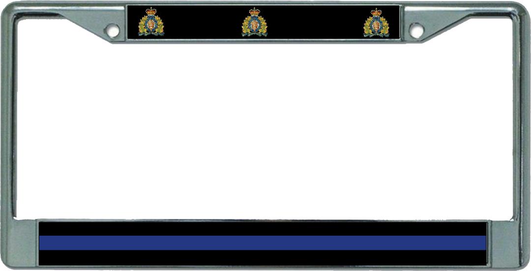 Thin Blue Line Canada Chrome License Plate Frame