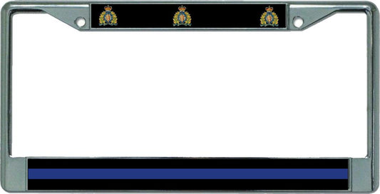 Thin Blue Line Canada Chrome License Plate Frame