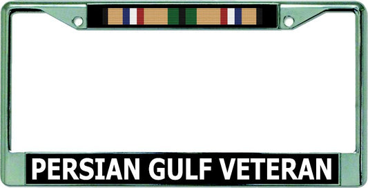 Persian Gulf Veteran Chrome License Plate Frame