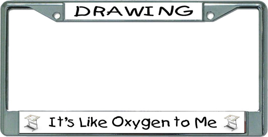 Drawing … Chrome License Plate Frame