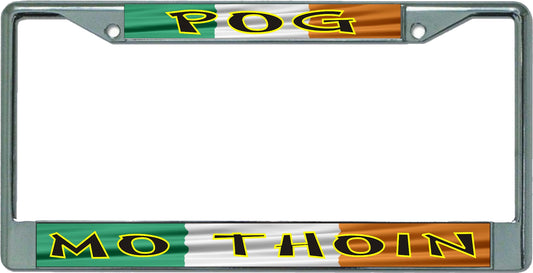 Pog Mo Thoin Chrome License Plate Frame