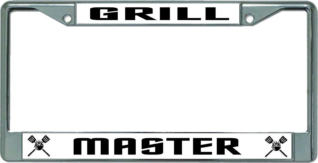 Grill Master Chrome License Plate Frame