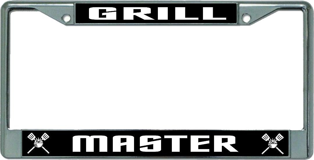 Grill Master #2 Chrome License Plate Frame