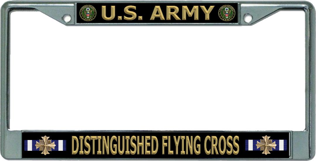 U.S. Army Distinguished Flying Cross Chrome License Plate Frame