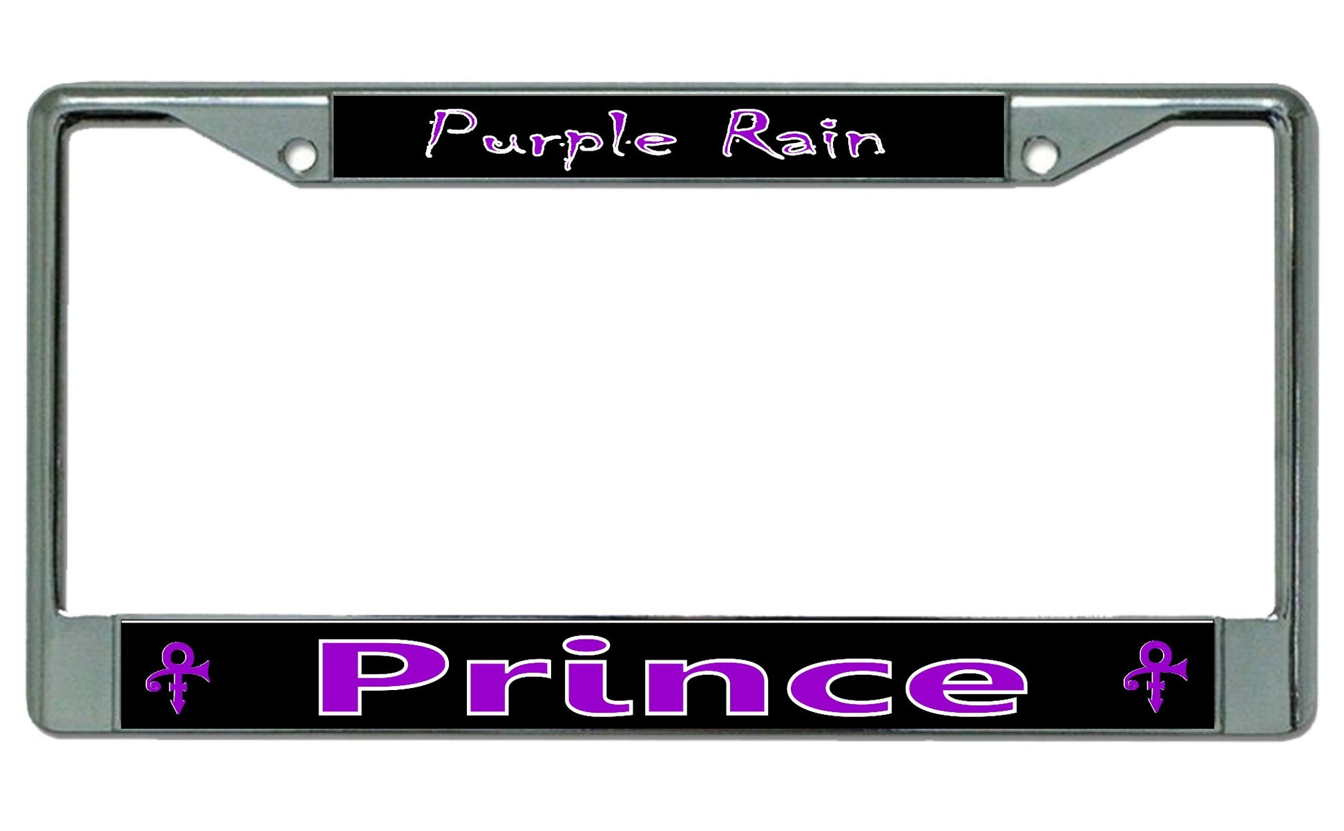 Prince Purple Rain #2 Chrome License Plate Frame