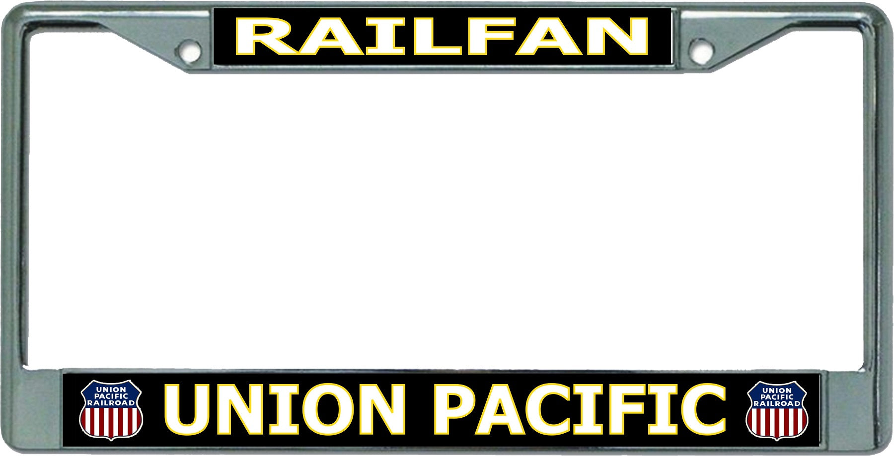 Union Pacific Railfan Chrome License Plate Frame – Auto License Plates ...
