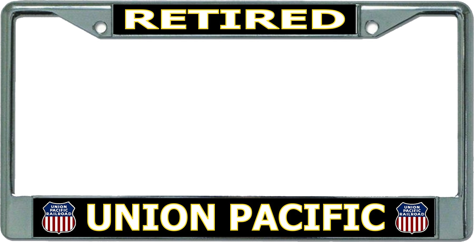 Union Pacific Retired Chrome License Plate Frame