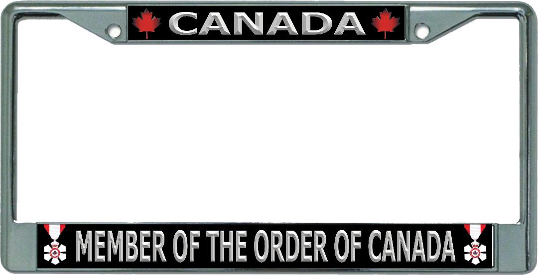 Canada Member Of The Order Of Canada Chrome License Plate Frame