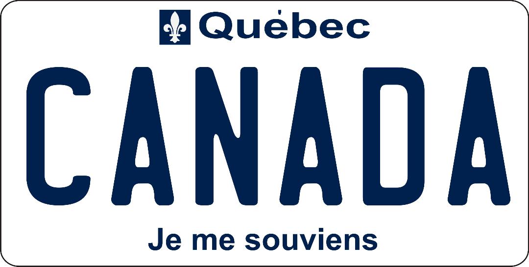 Quebec Canada Photo License Plate