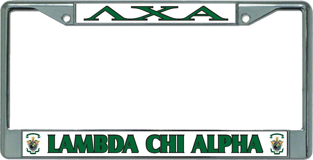 Lambda Chi Alpha Chrome License Plate Frame
