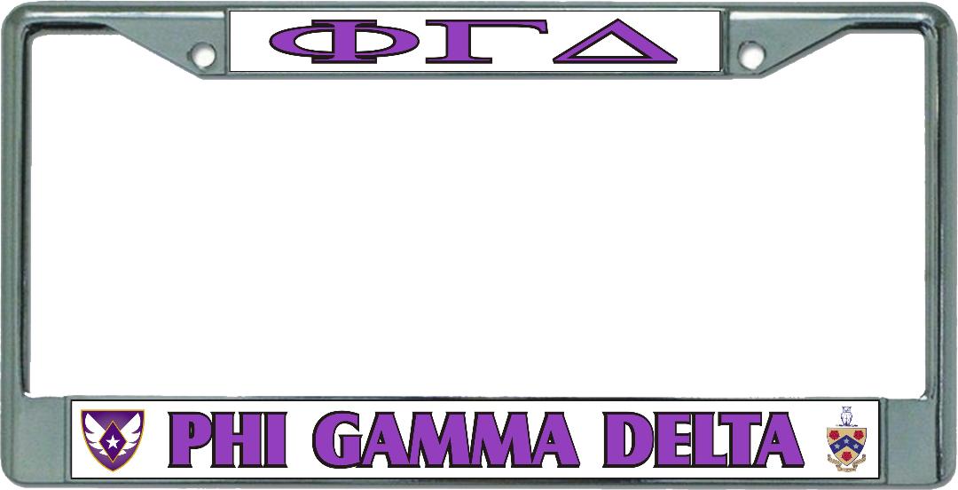 Phi Gamma Delta Chrome License Plate Frame