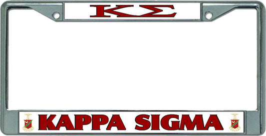 Kappa Sigma Chrome License Plate Frame