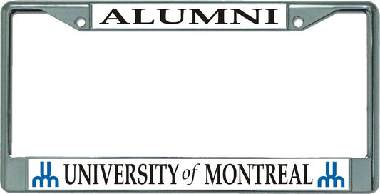 University Of Montreal Alumni Chrome License Plate Frame