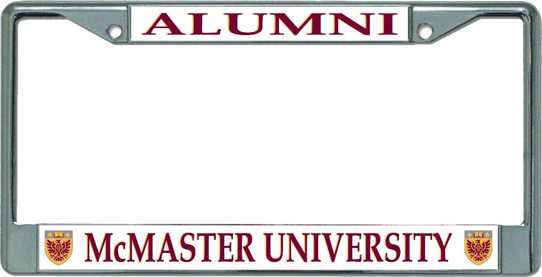 McMaster University Alumni Chrome License Plate Frame