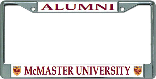 McMaster University Alumni Chrome License Plate Frame