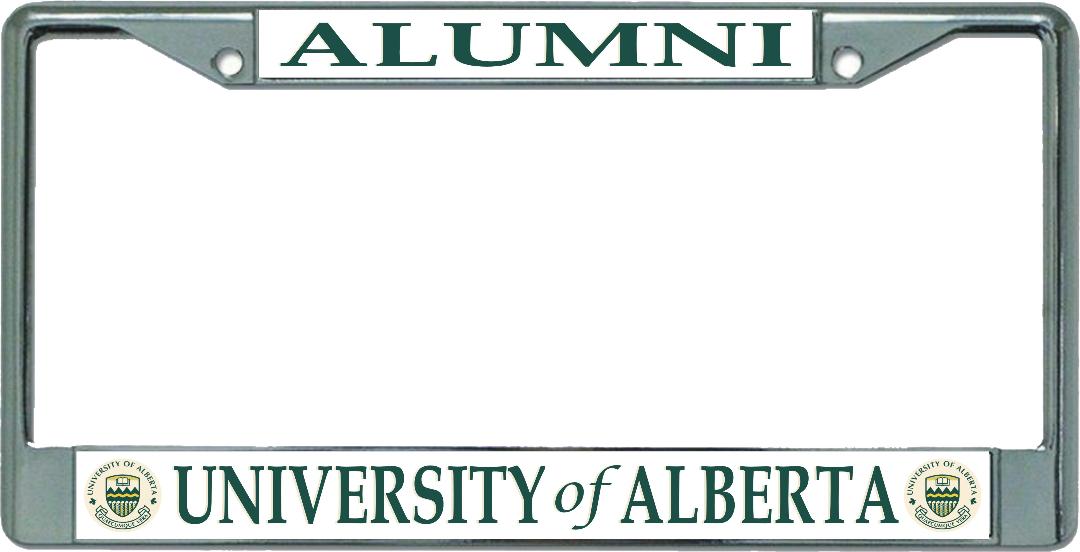 University Of Alberta Alumni Chrome License Plate Frame