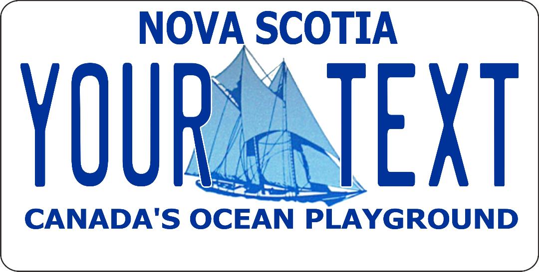 Nova Scotia Your Text Photo License Plate