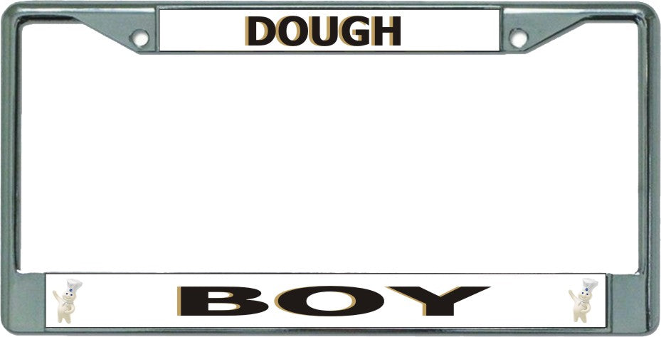 Pillsbury Dough Boy Chrome License Plate Frame