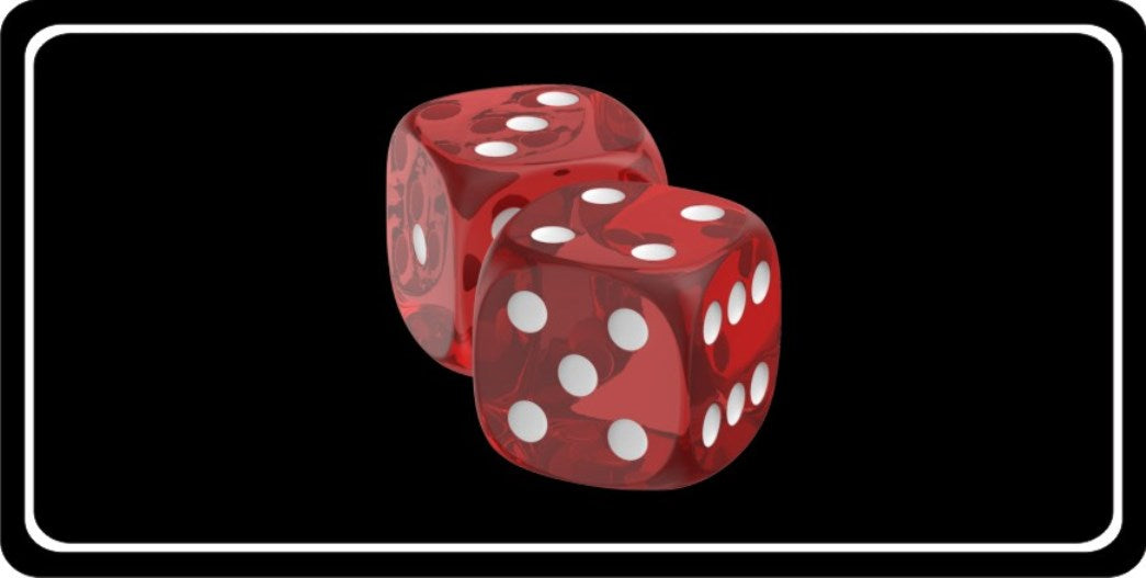 Roll Of Seven Dice Photo License Plate