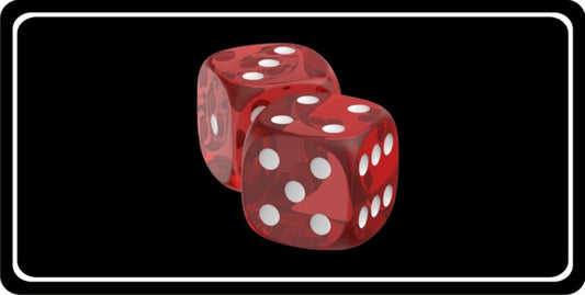 Roll Of Seven Dice Photo License Plate
