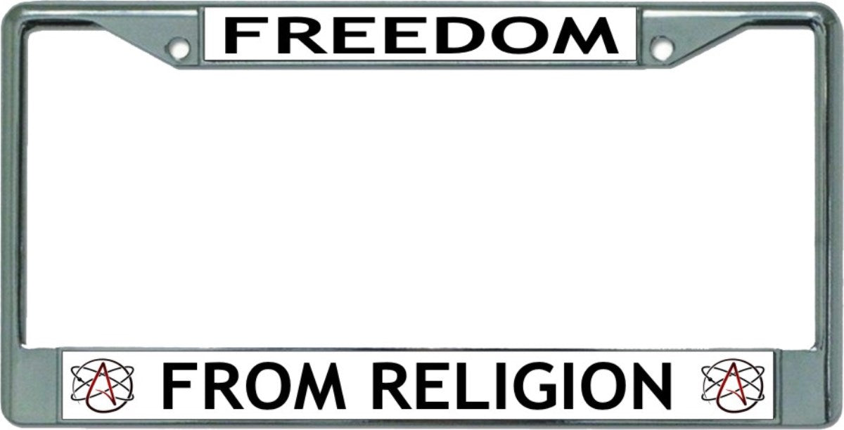 Freedom From Religion Chrome License Plate Frame