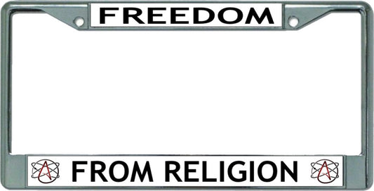 Freedom From Religion Chrome License Plate Frame