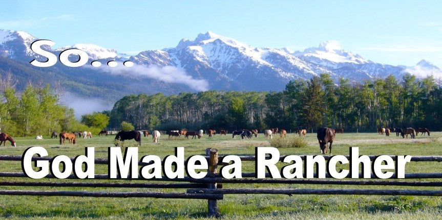 So God Made A Rancher Photo License Plate