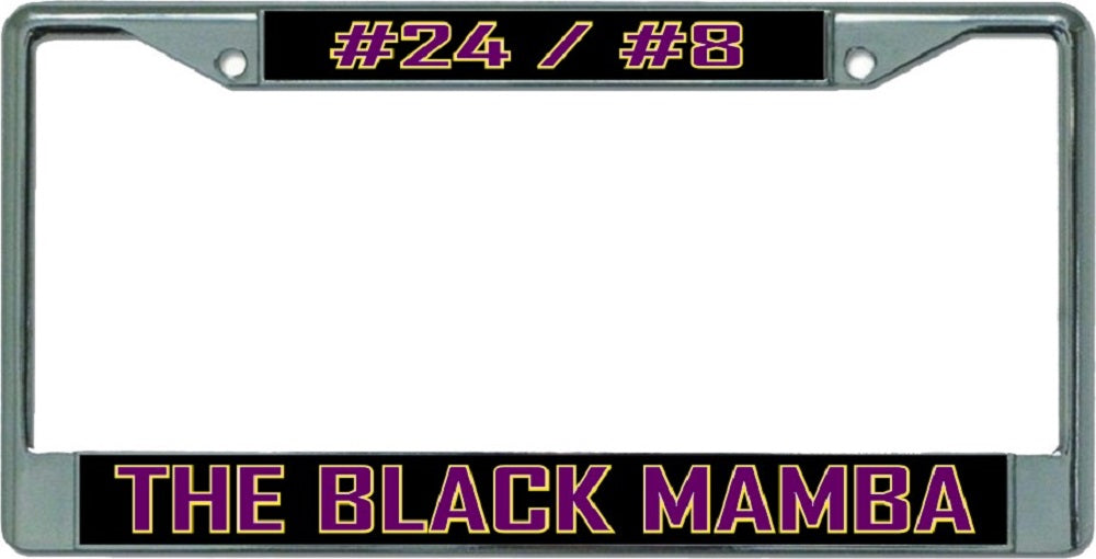 Kobe #24/#8 The Black Mamba Chrome License Plate Frame