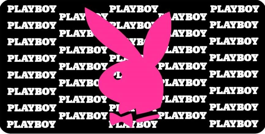 Playboy Bunny On Black Photo License Plate