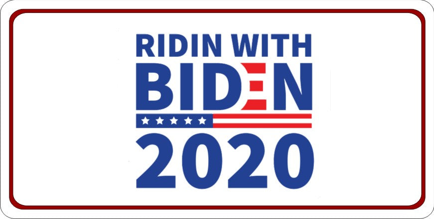 Ridin With Biden 2020 Photo License Plate