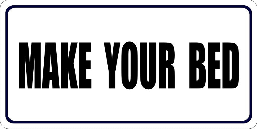 Make Your Bed Photo License Plate