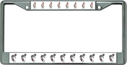 Kokopelli Multi Image Chrome License Plate Frame