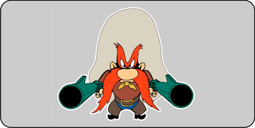 Yosemite Sam Centered #4 Photo License Plate