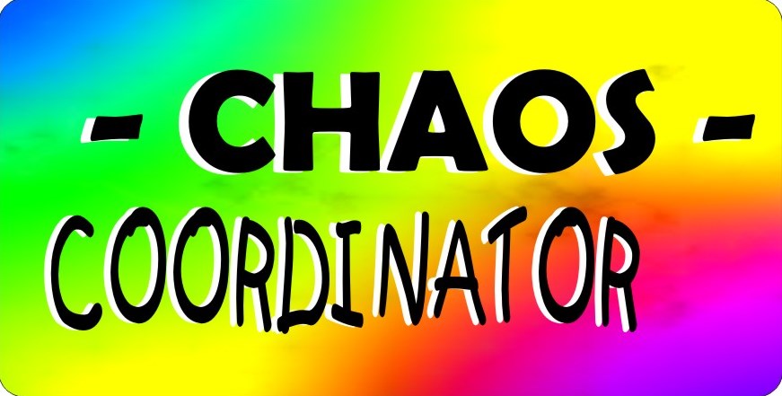 Chaos Coordinator Photo License Plate