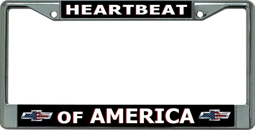 Heartbeat Of America #2 Chrome License Plate Frame