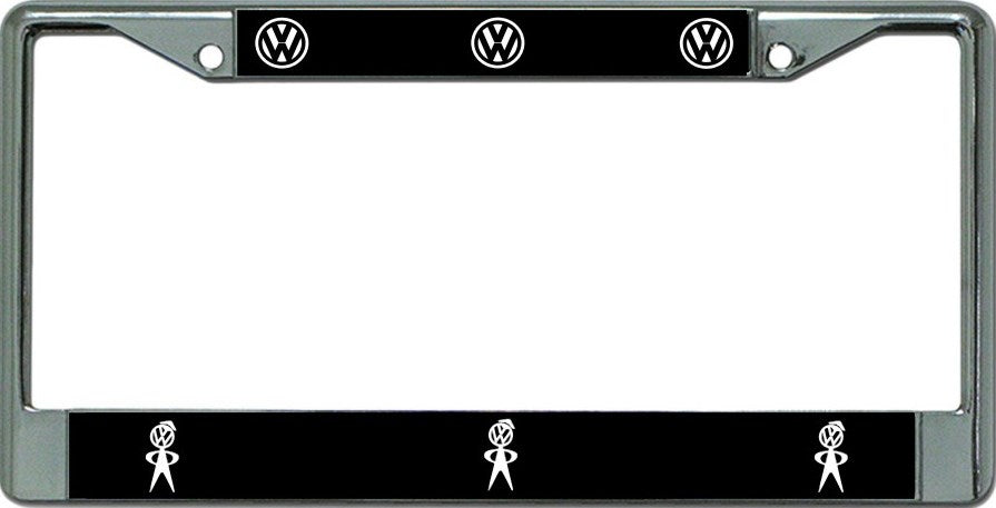 VW Man Chrome License Plate Frame