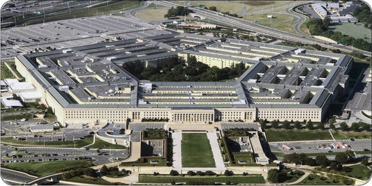 Pentagon Aerial View Photo License Plate