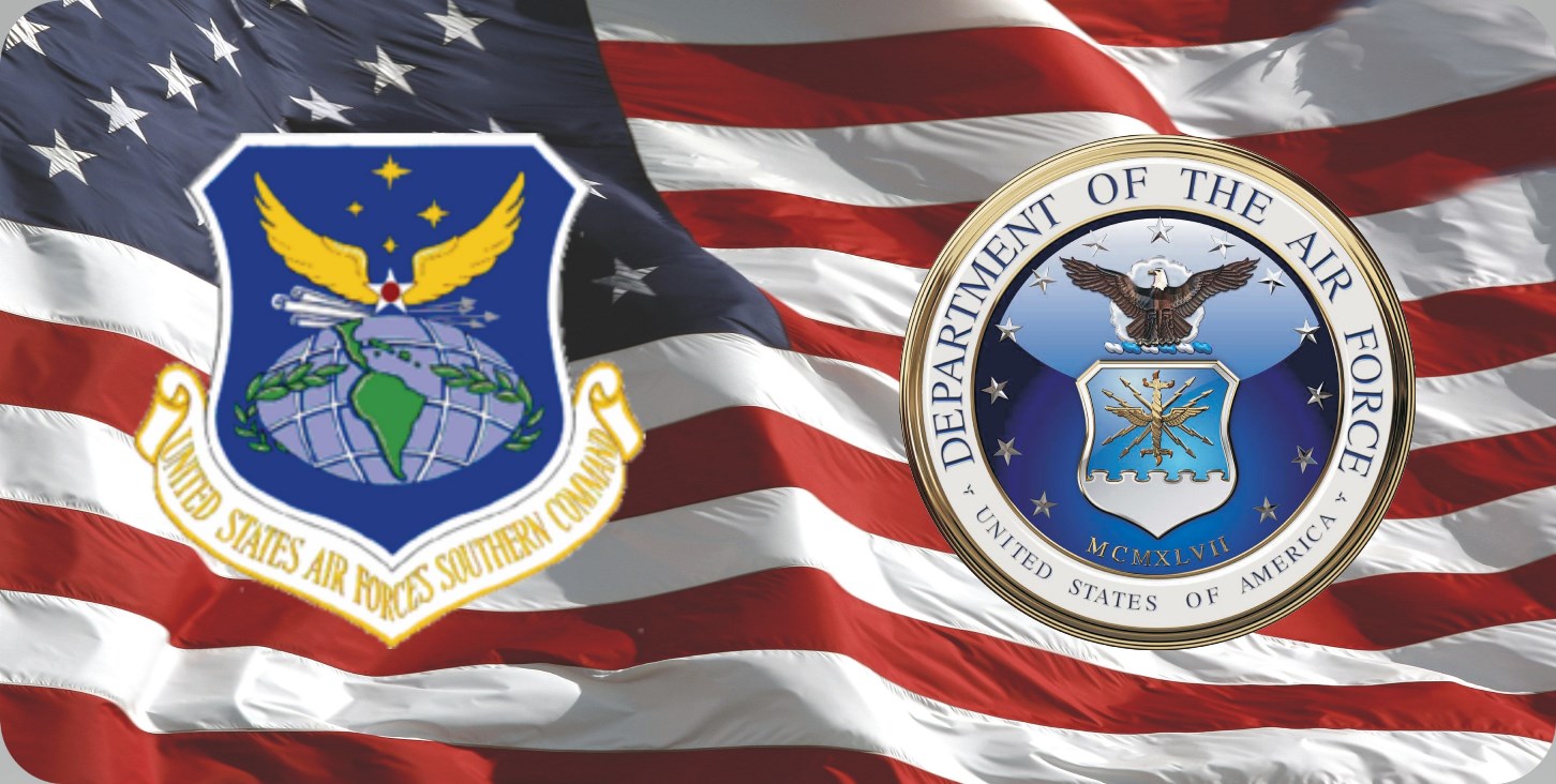 Southern Command & Air Force On U.S. Flag Photo License Plate – Auto ...