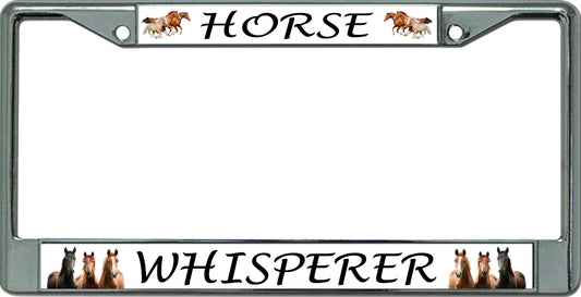 Horse Whisperer Chrome License Plate Frame