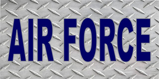 Air Force Diamond Plate Photo License Plate