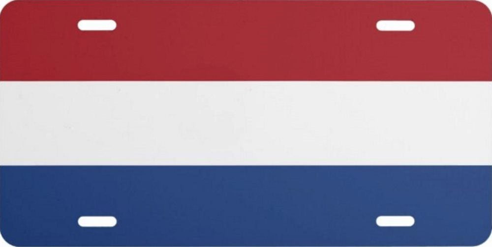 Netherlands Flag Photo License Plate