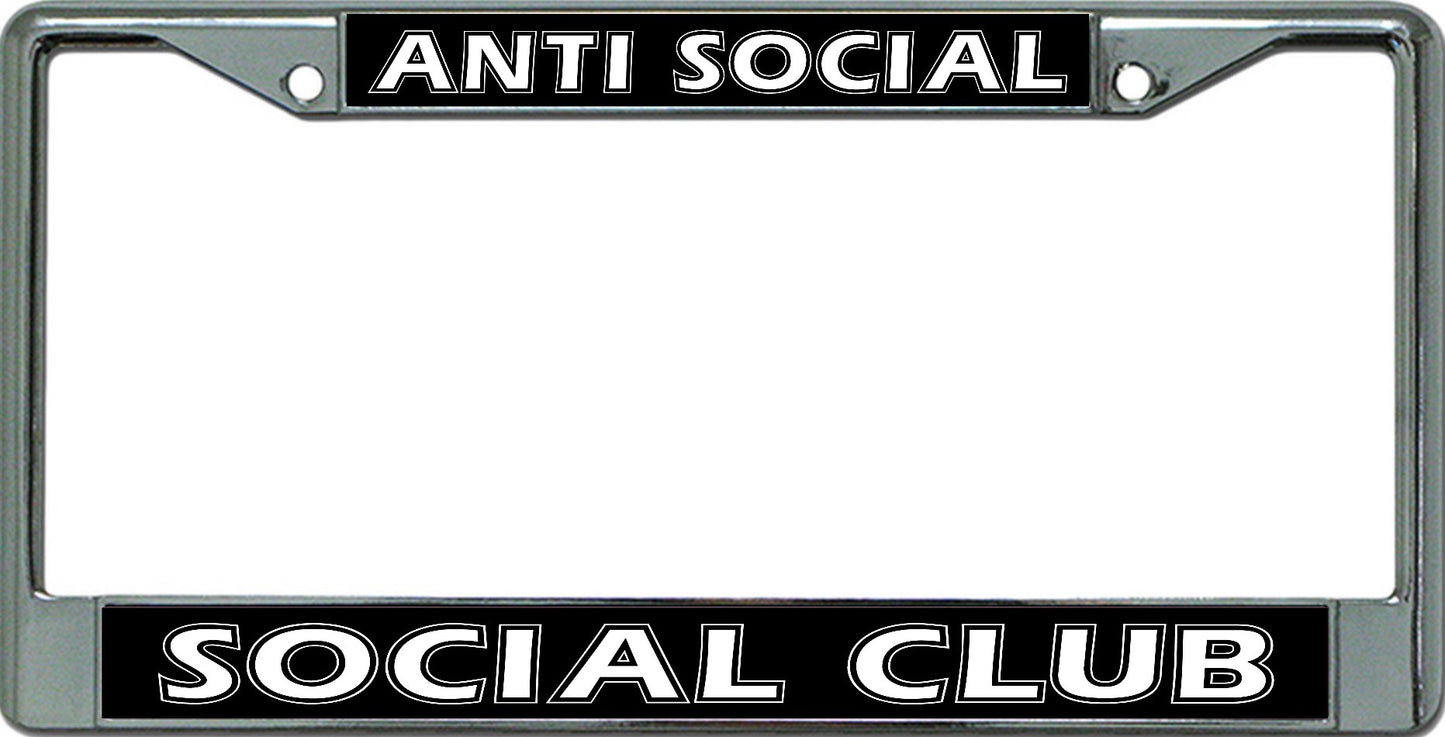 Anti Social Social Club Chrome License Plate Frame