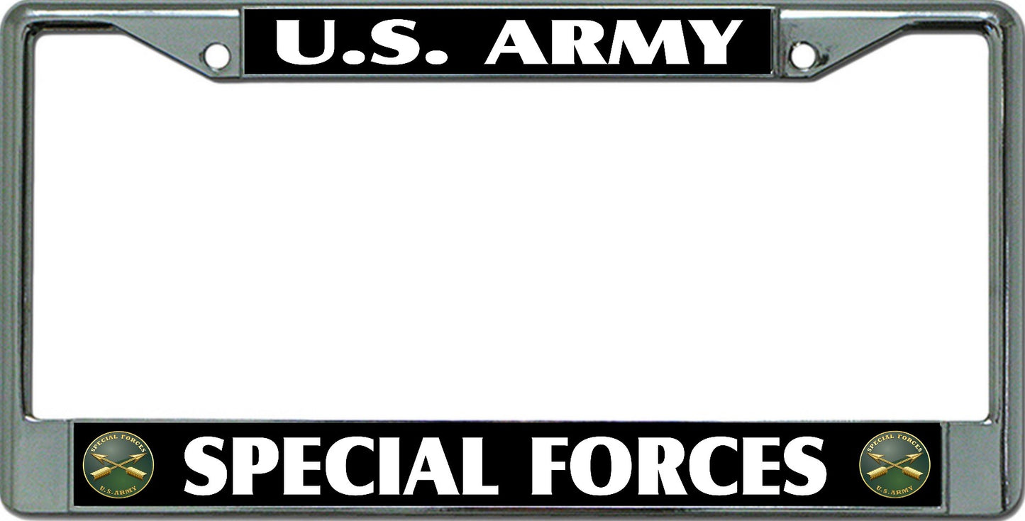 U.S. Army Special Forces Chrome License Plate Frame